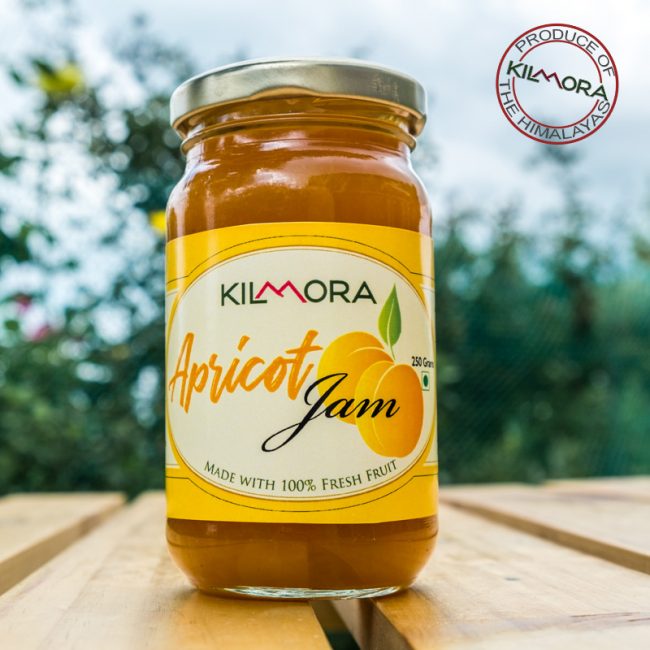 250 gram glass jar of Kilmora's Apricot Jam