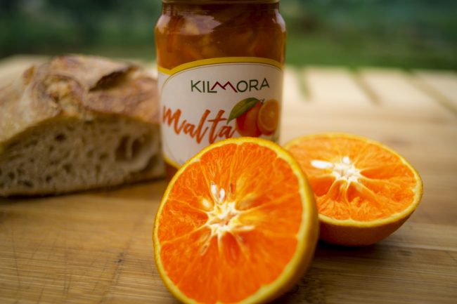 250 gram glass jar of Malta (Blood Orange) Marmalade