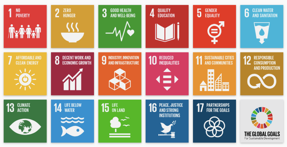 Sustainable Development Goals defined by the United Nations