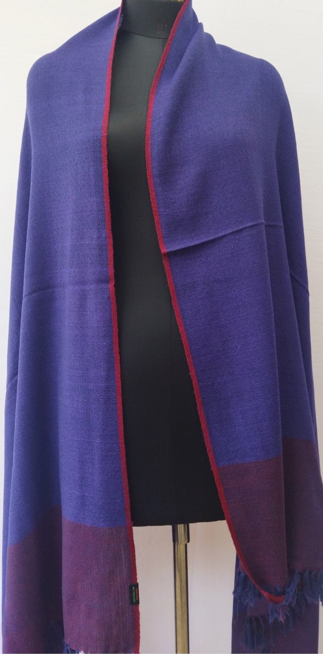 Handwoven pure merino wool shawl