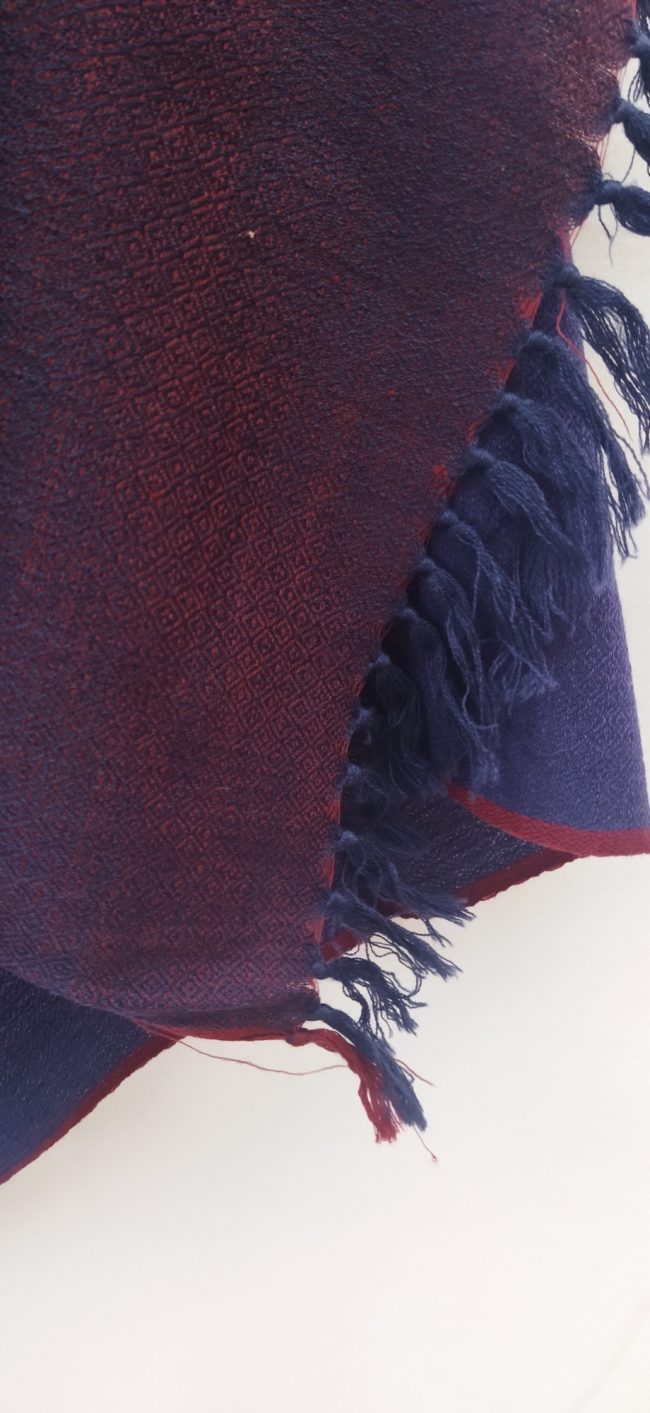 Handwoven pure merino wool shawl