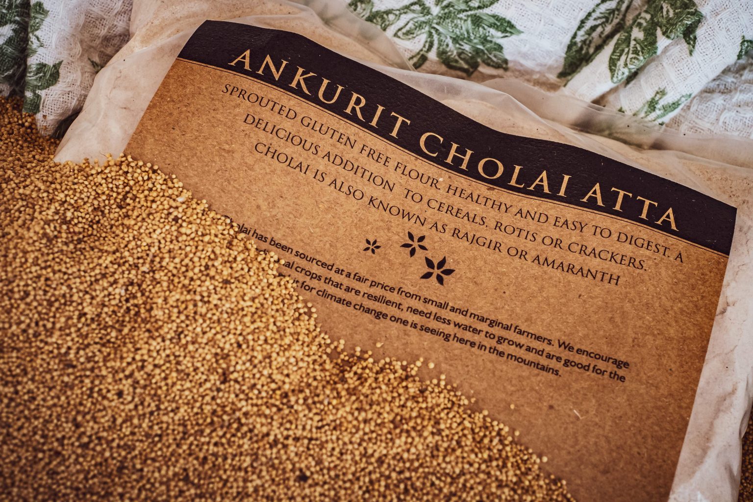 Ankurit Cholai Atta (Sprouted Amaranth Flour) Kilmora