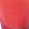 Pure woollen shawl from Kilmora in bold vertical stripes of candy and garnet