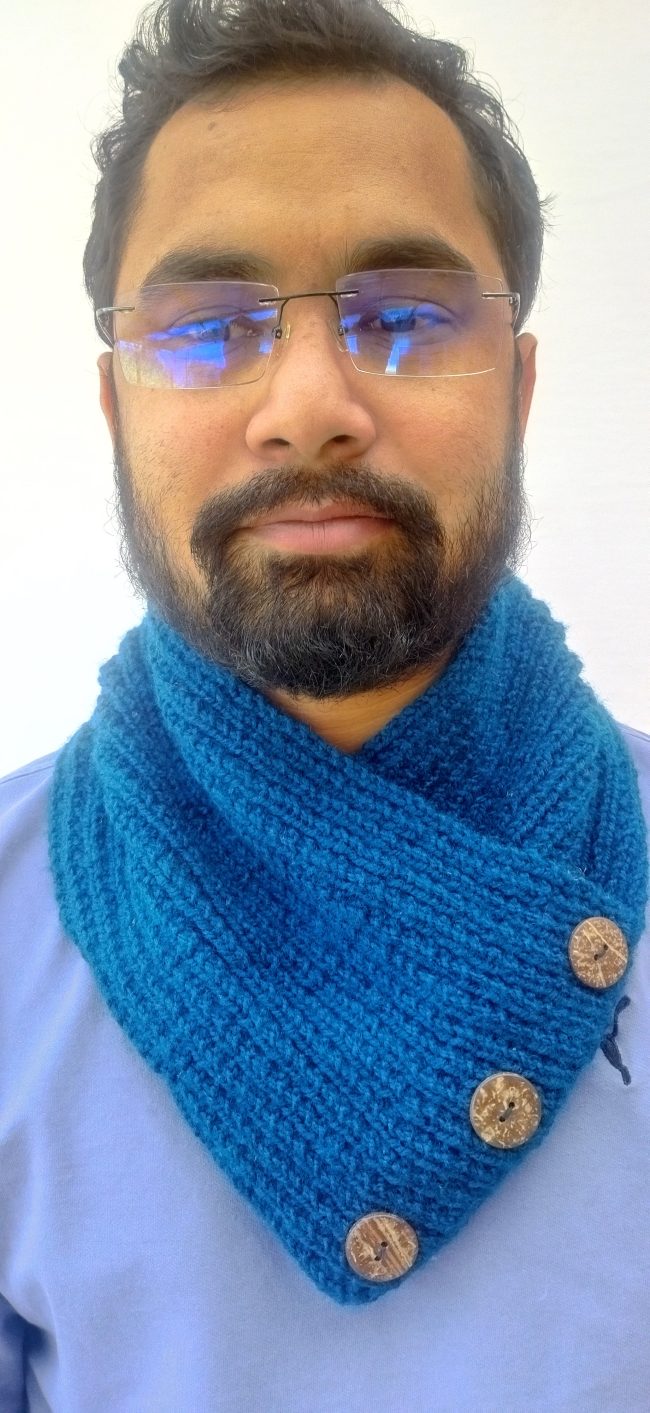 Hand-knitted Button Cowl - Image 4