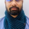 Hand-knitted Button Cowl