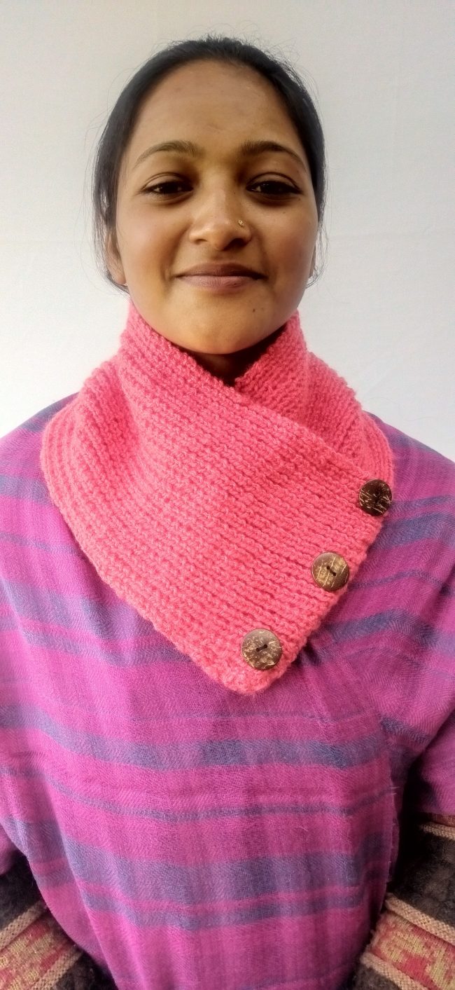 Hand-knitted Button Cowl - Image 2