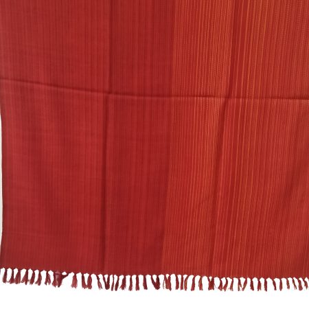 Pure woollen handwoven shawl in carmine and crimson