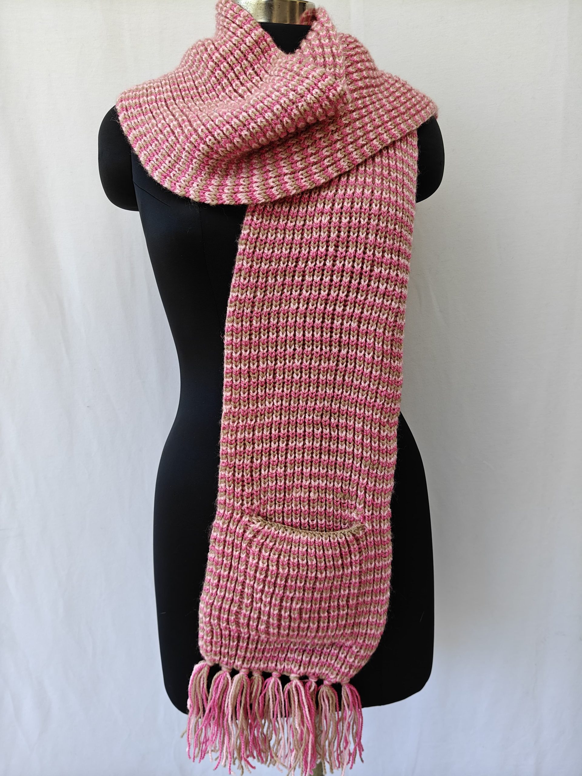 Hand-knitted Muffler (Long) with Pockets - Image 54