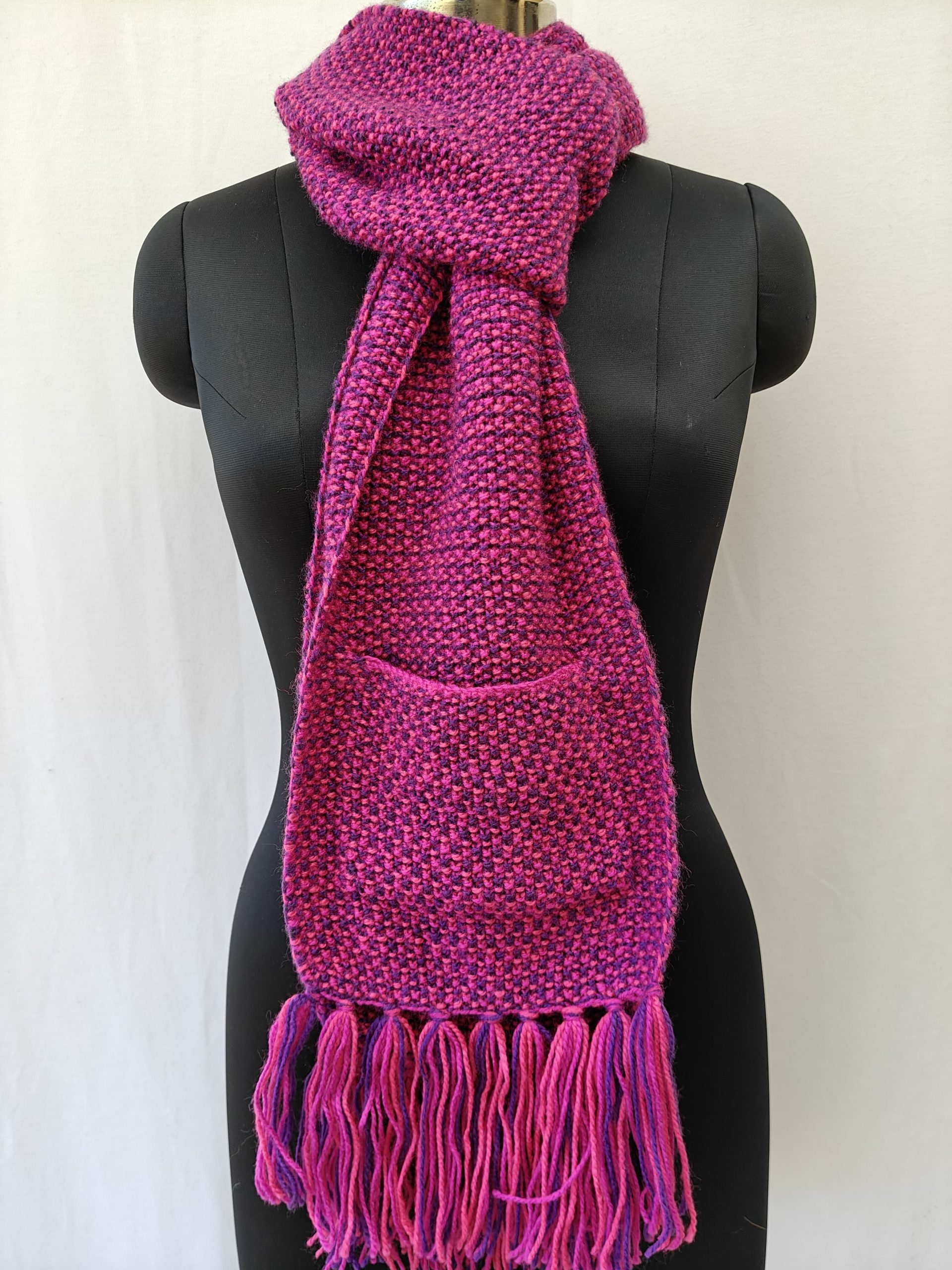 Hand-knitted Muffler (Long) with Pockets - Image 49