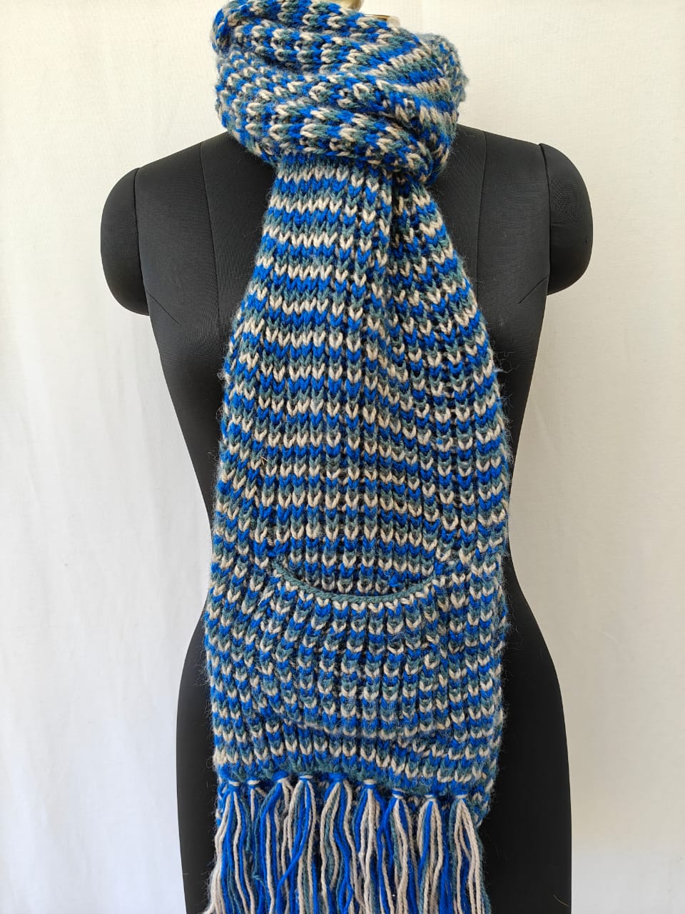 Hand-knitted Muffler (Long) with Pockets - Image 46