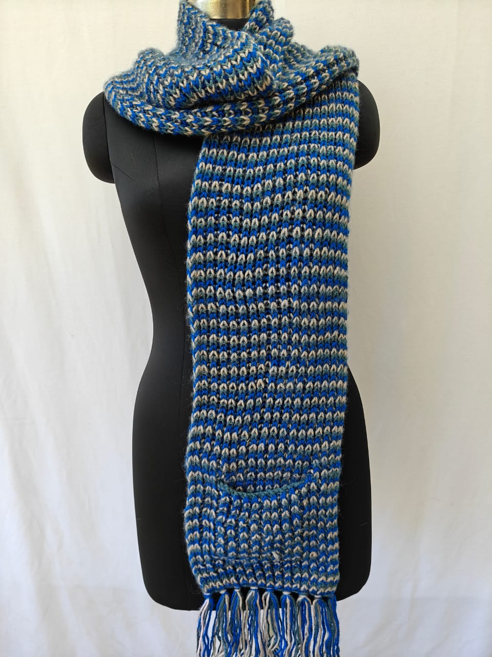 Hand-knitted Muffler (Long) with Pockets - Image 45