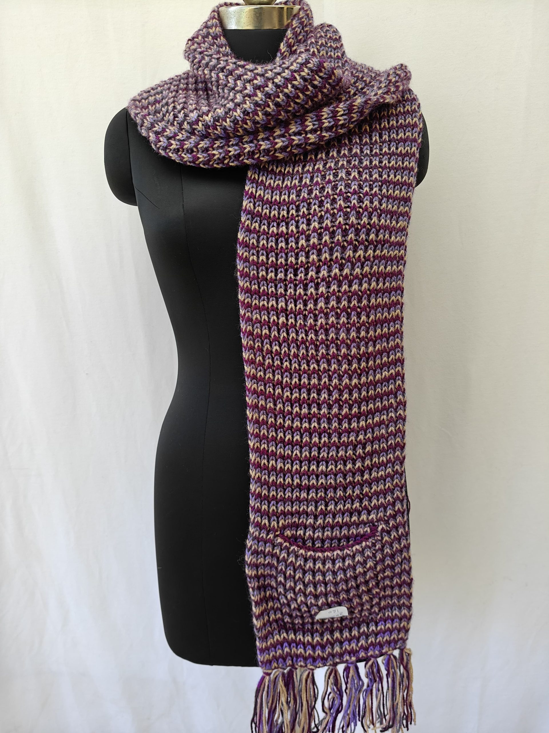 Hand-knitted Muffler (Long) with Pockets - Image 42