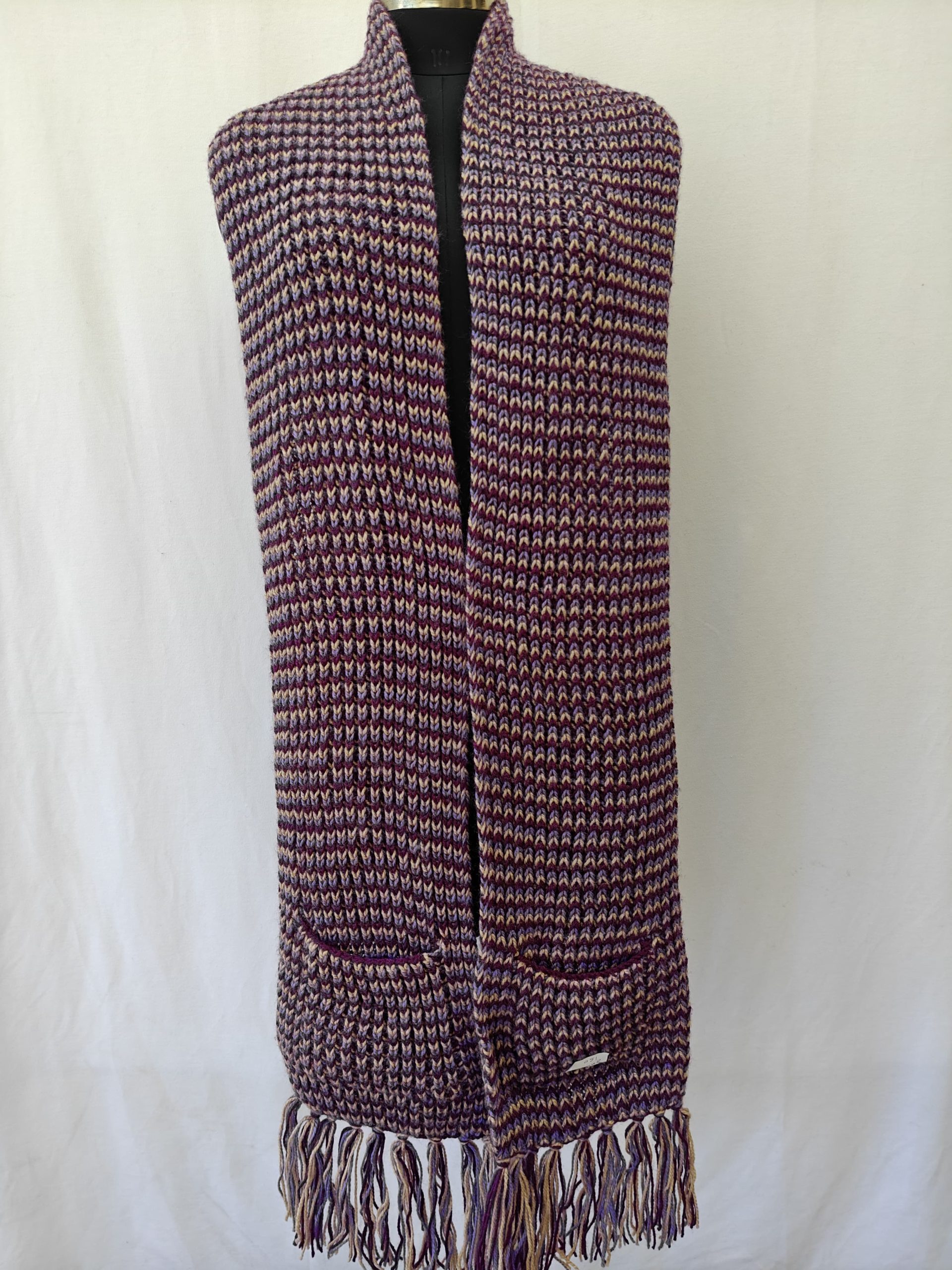 Hand-knitted Muffler (Long) with Pockets - Image 41