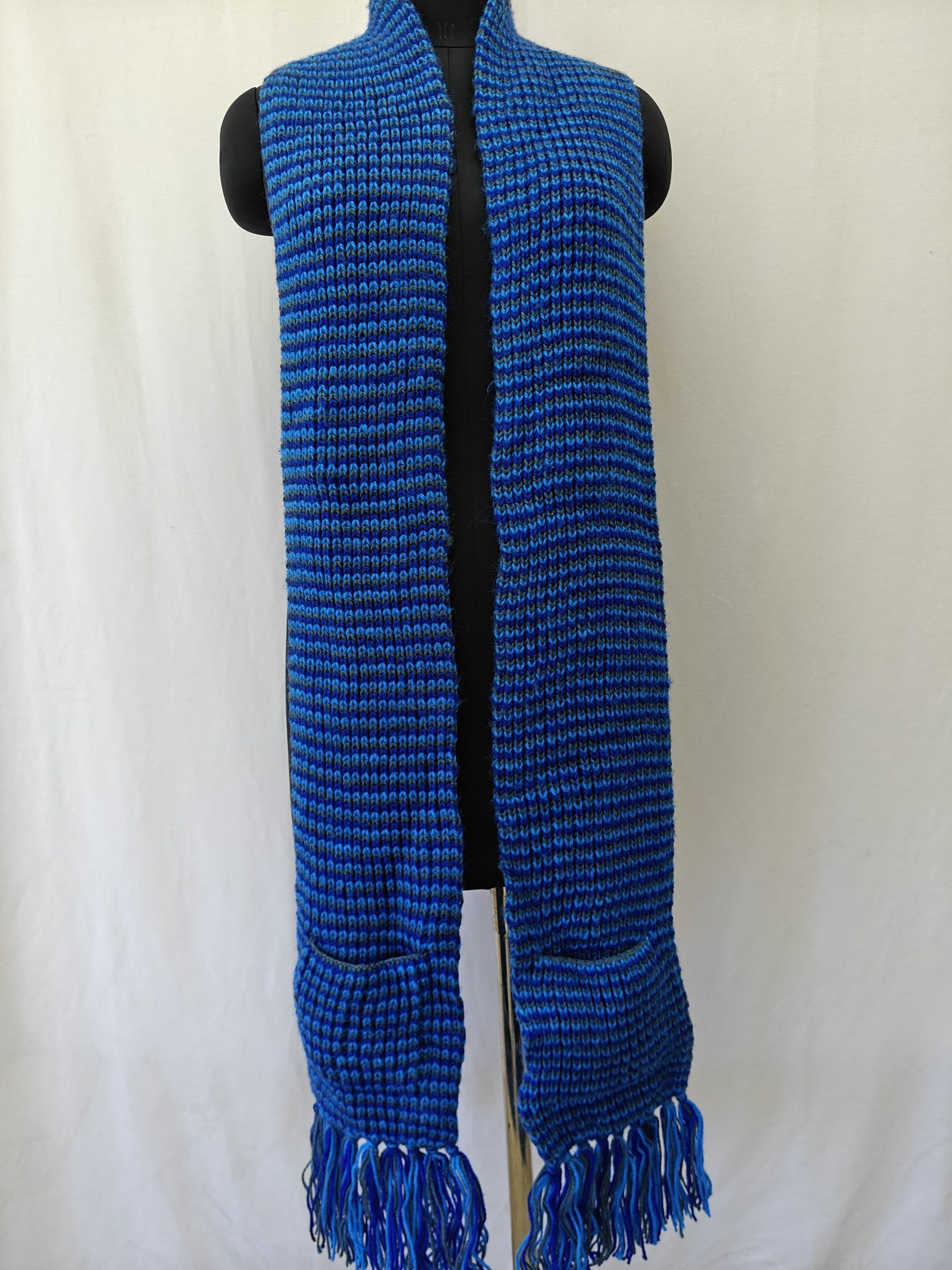 Hand-knitted Muffler (Long) with Pockets - Image 38