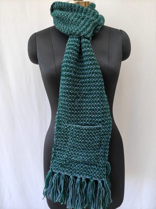 Hand-knitted Muffler (Long) with Pockets – Kilmora