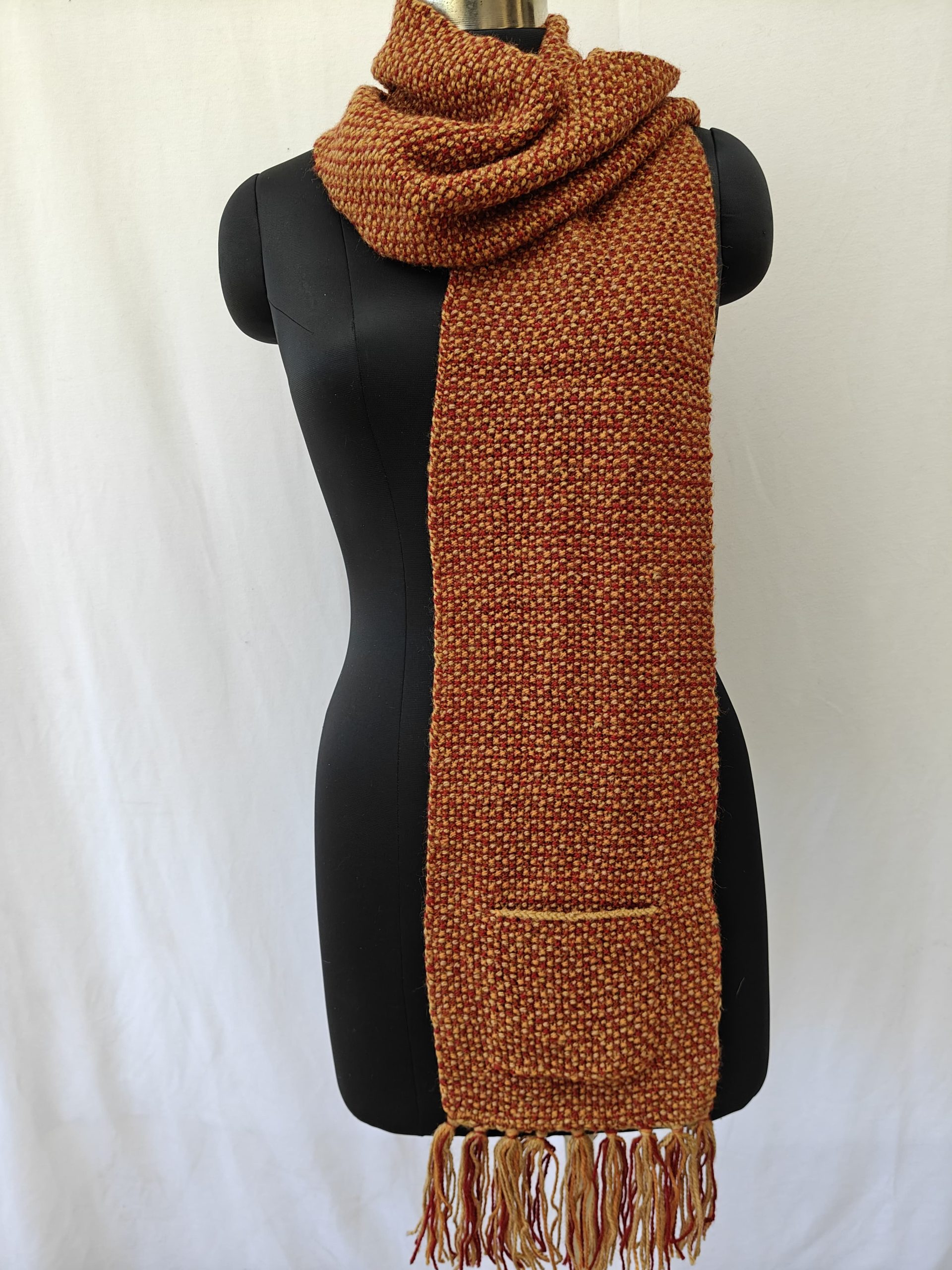 Hand-knitted Muffler (Long) with Pockets - Image 27