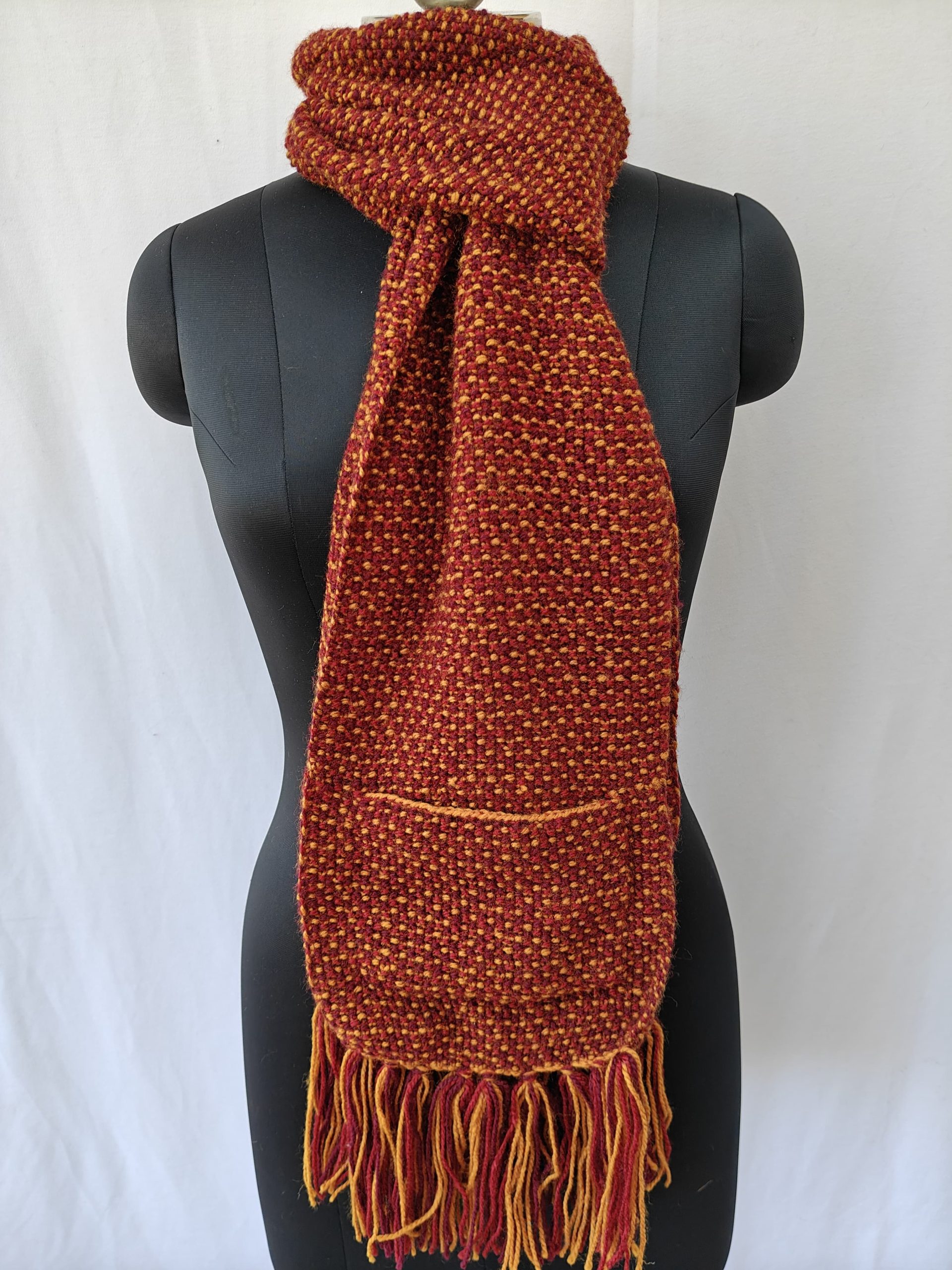 Hand-knitted Muffler (Long) with Pockets - Image 25