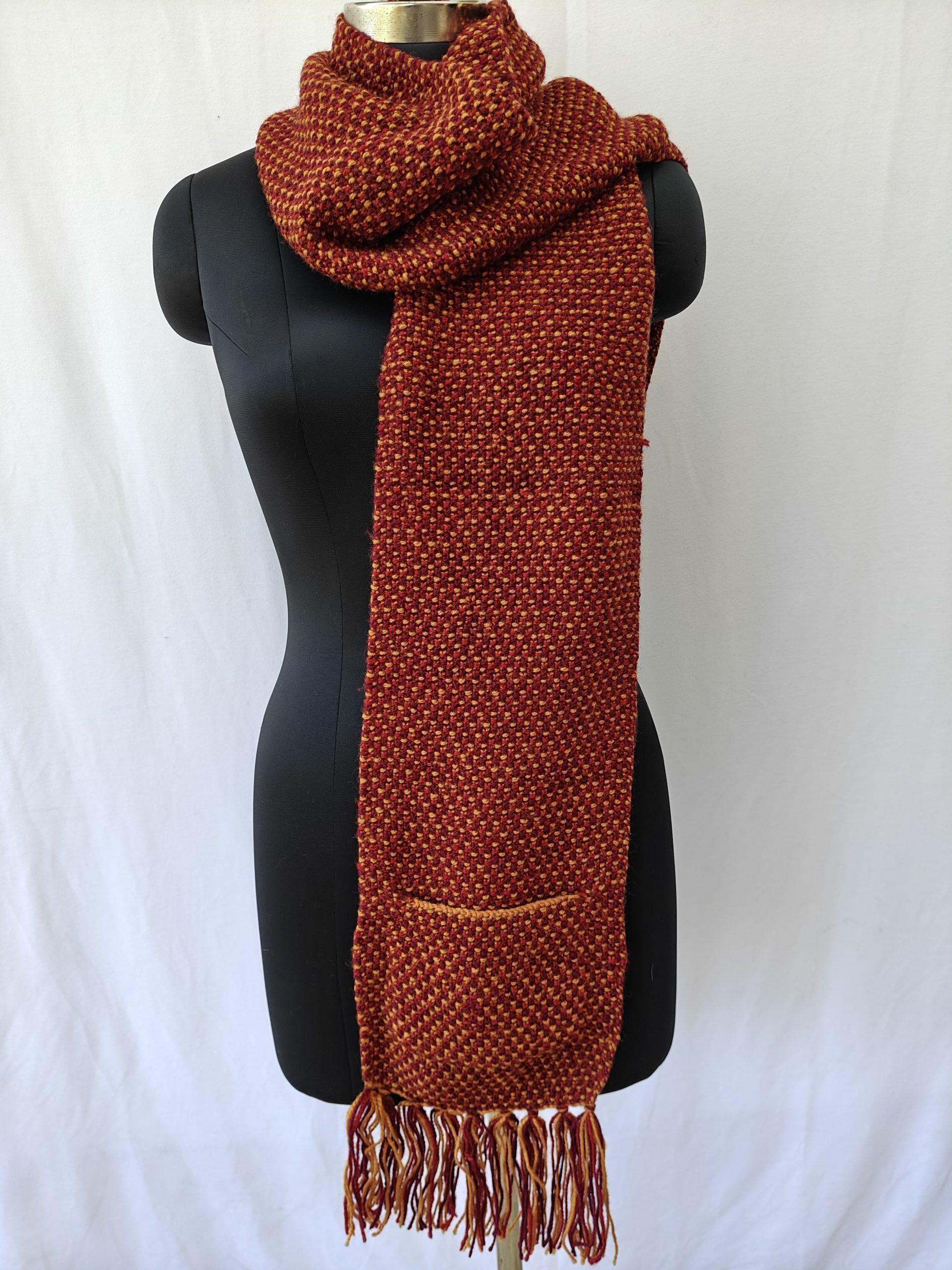 Hand-knitted Muffler (Long) with Pockets - Image 24