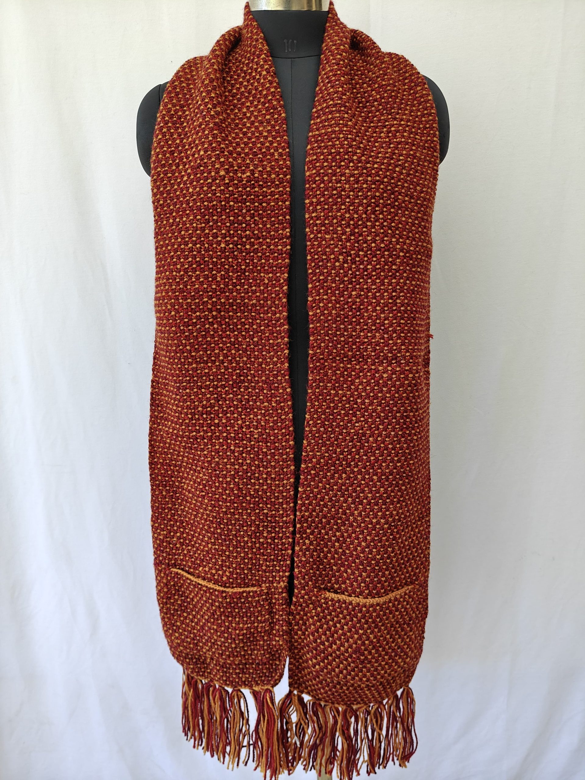 Hand-knitted Muffler (Long) with Pockets - Image 23