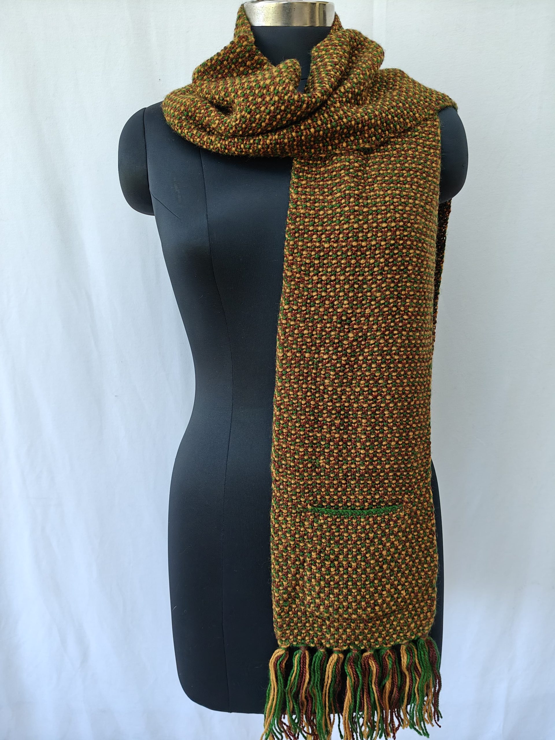 Hand-knitted Muffler (Long) with Pockets - Image 21