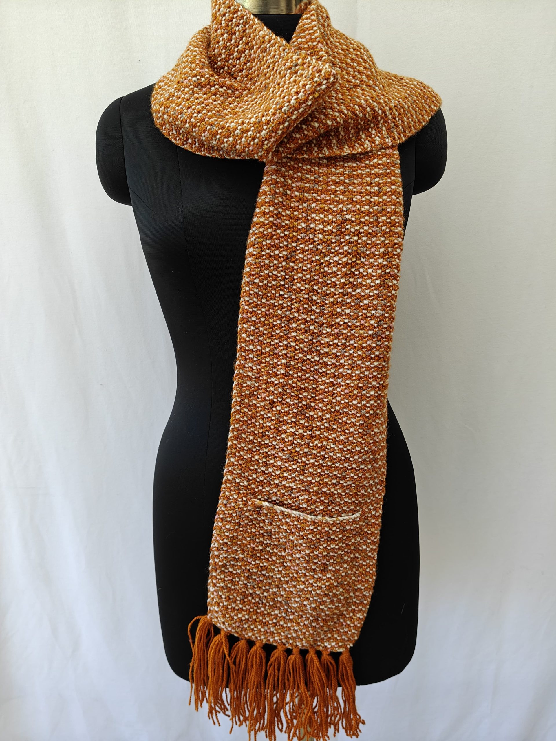 Hand-knitted Muffler (Long) with Pockets - Image 18