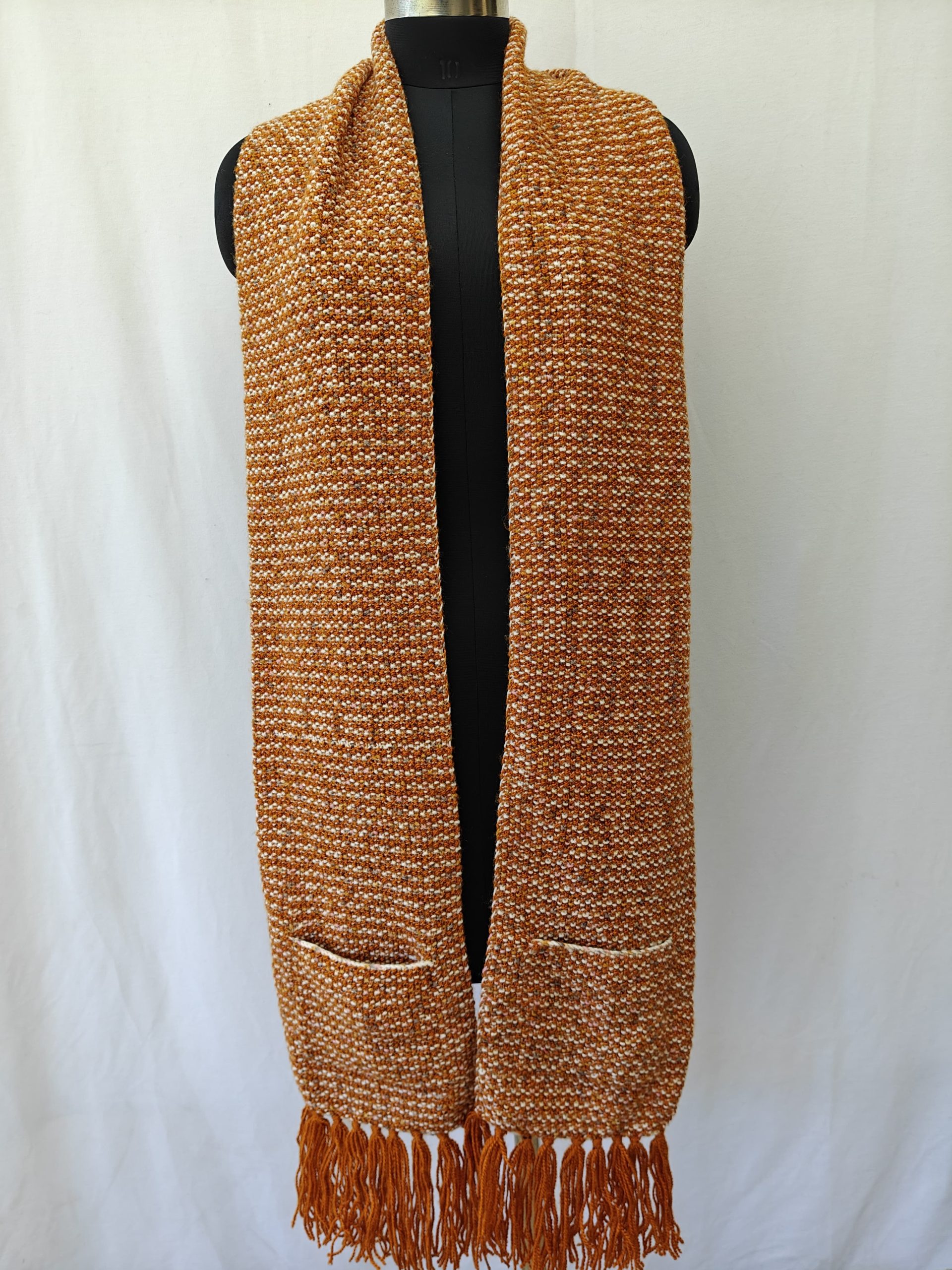 Hand-knitted Muffler (Long) with Pockets - Image 17