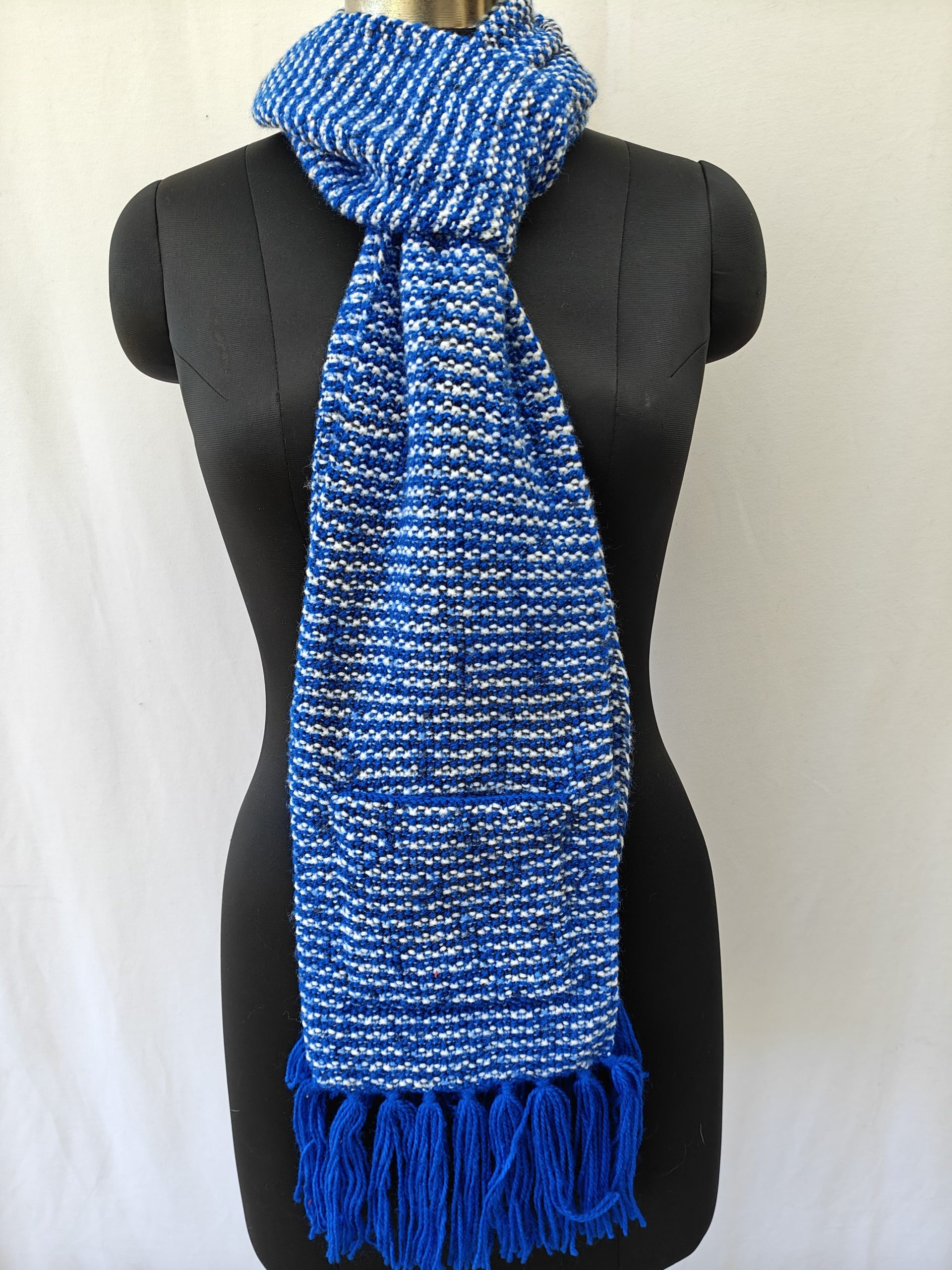 Hand-knitted Muffler (Long) with Pockets - Image 13