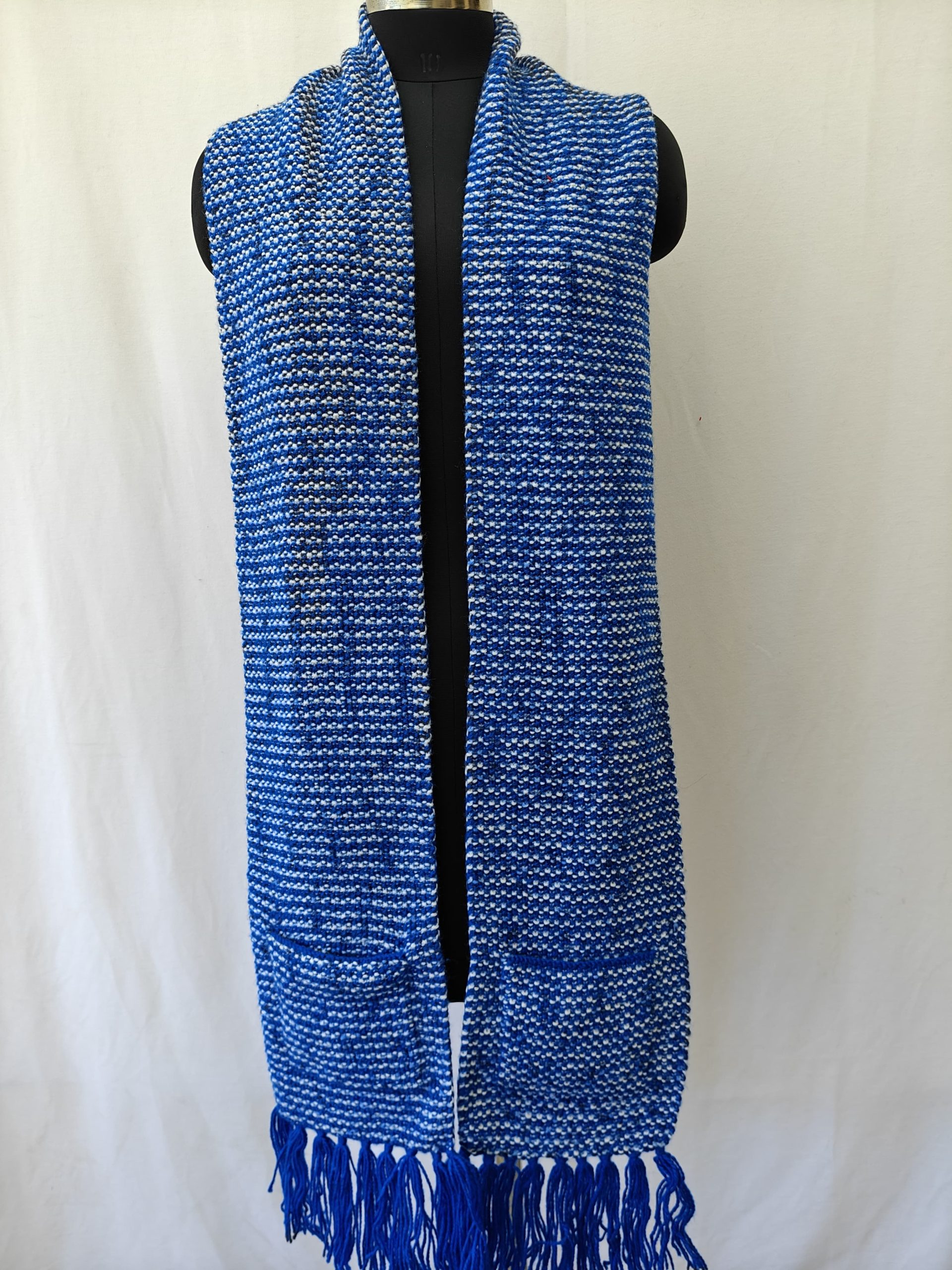 Hand-knitted Muffler (Long) with Pockets - Image 11