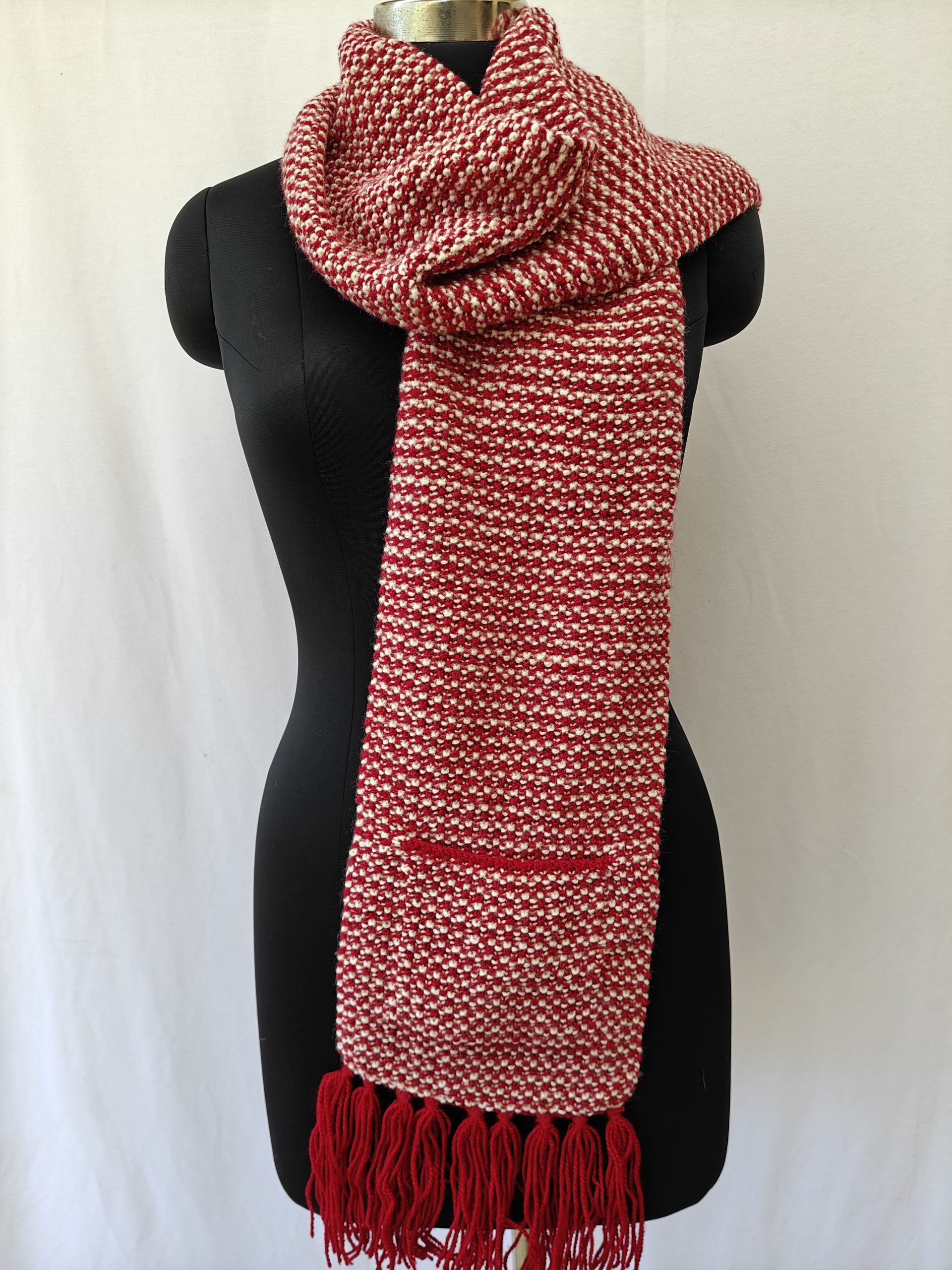 Hand-knitted Muffler (Long) with Pockets - Image 9
