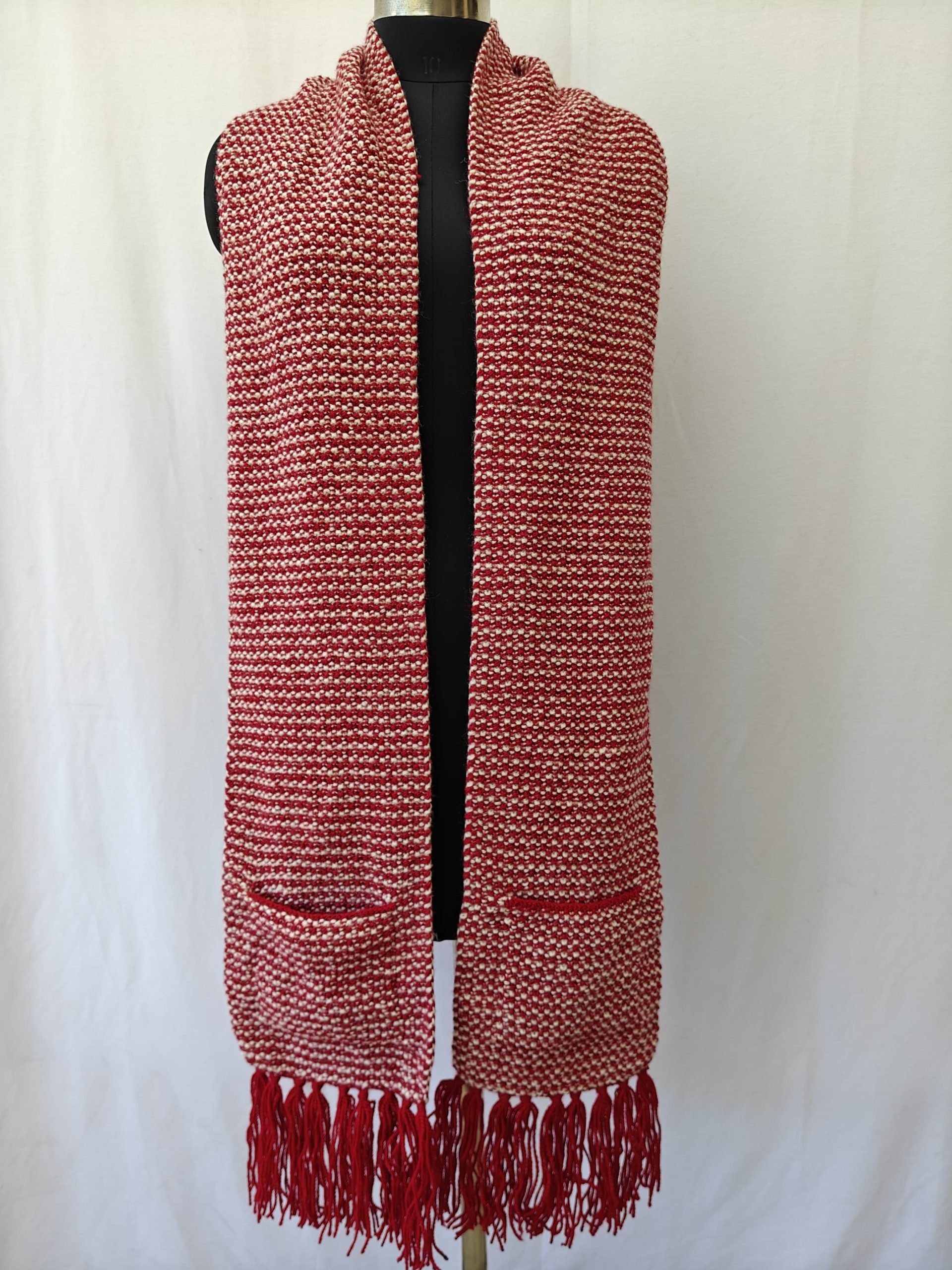 Hand-knitted Muffler (Long) with Pockets - Image 8