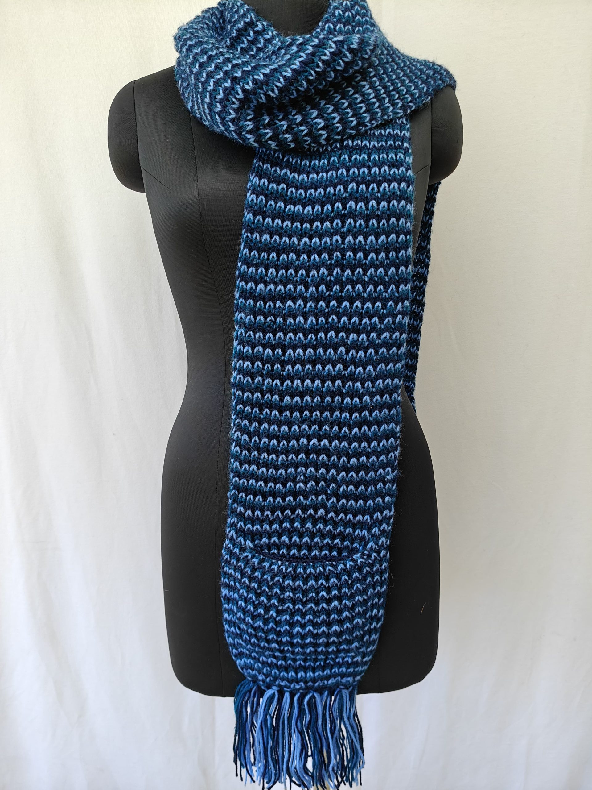 Hand-knitted Muffler (Long) with Pockets - Image 6