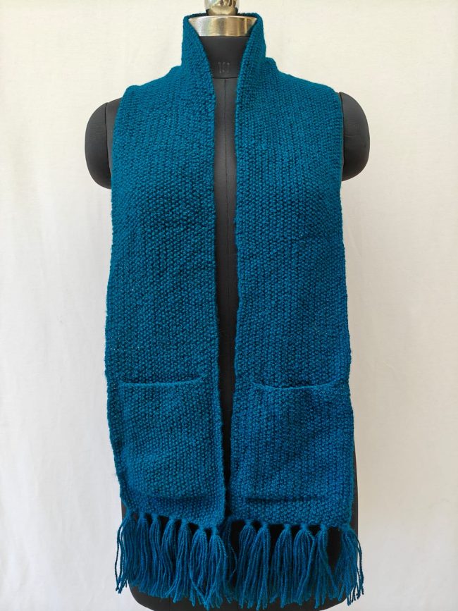 Hand-knitted Muffler (Small) with Pockets - Image 47