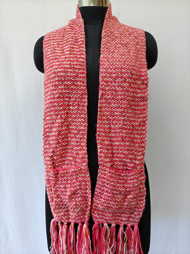 Hand-knitted Muffler (Small) with Pockets - Image 41