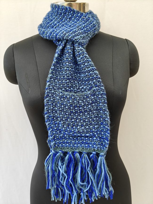 Hand-knitted Muffler (Small) with Pockets - Image 28