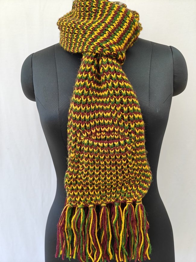 Hand-knitted Muffler (Small) with Pockets - Image 13
