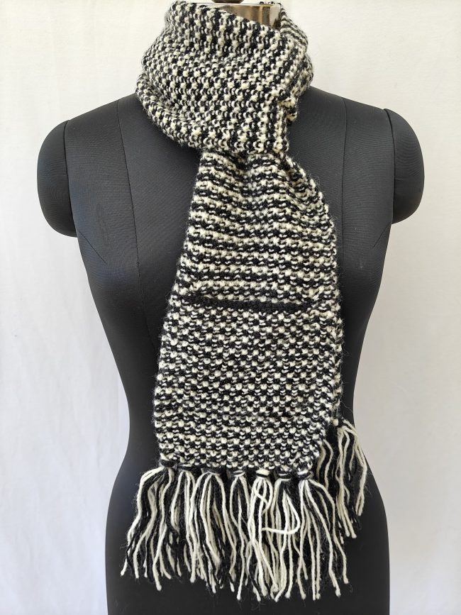 Hand-knitted Muffler (Small) with Pockets - Image 7