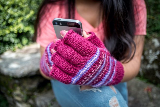 Hand-knitted Computer Gloves