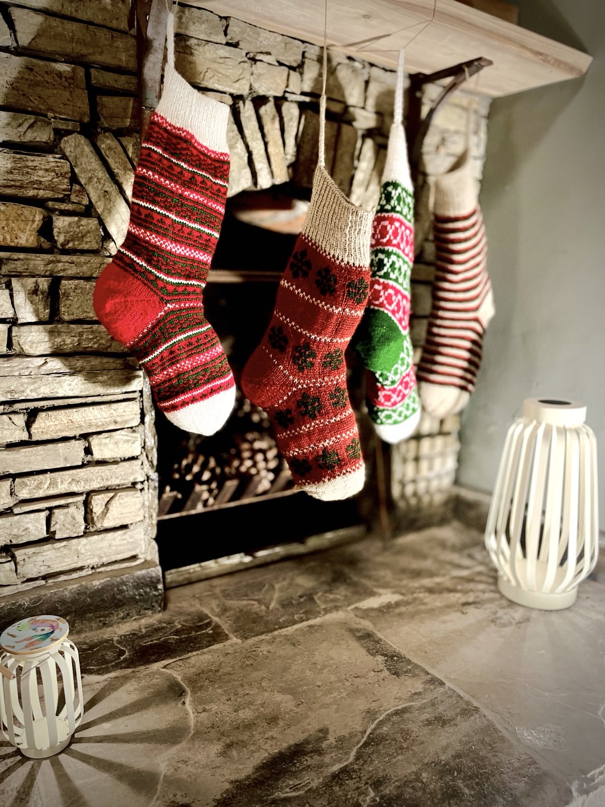 Hand-knitted Christmas Stocking