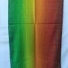 Merino wool stole in gradation weave - in shades of forest, shamrock and lime green followed by autumnal orange and mahogany