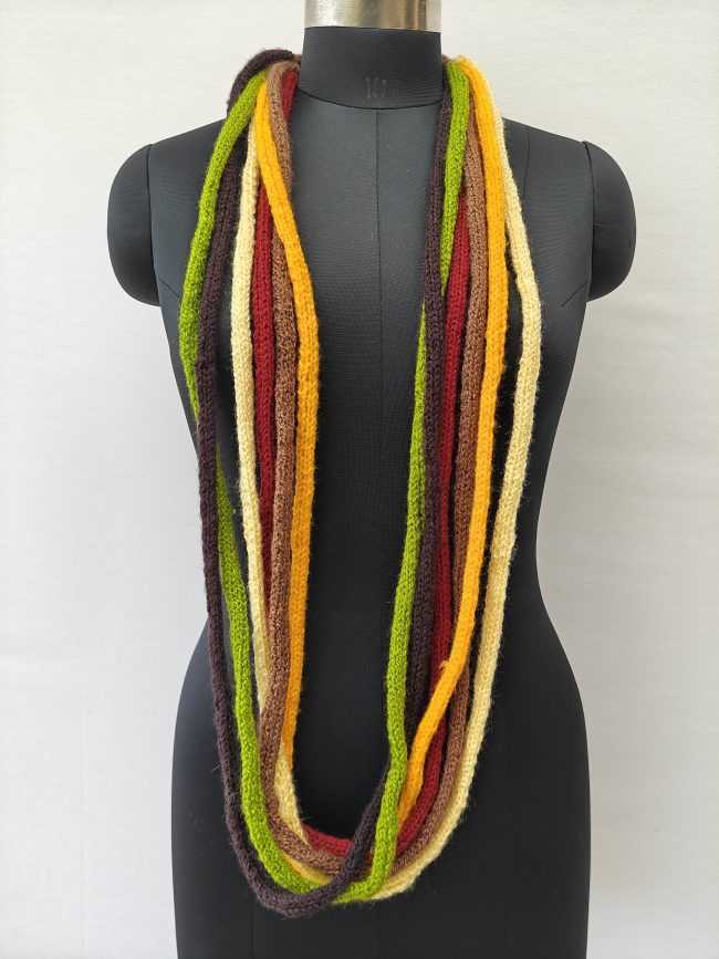 Hand-knitted Strip Muffler - Image 16