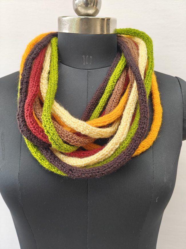 Hand-knitted Strip Muffler - Image 17