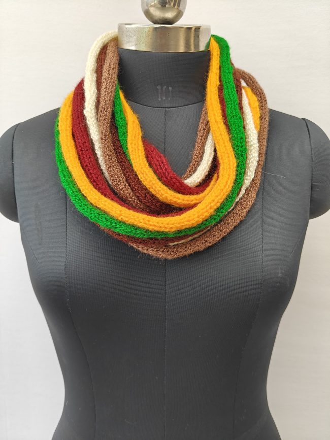 Hand-knitted Strip Muffler - Image 15