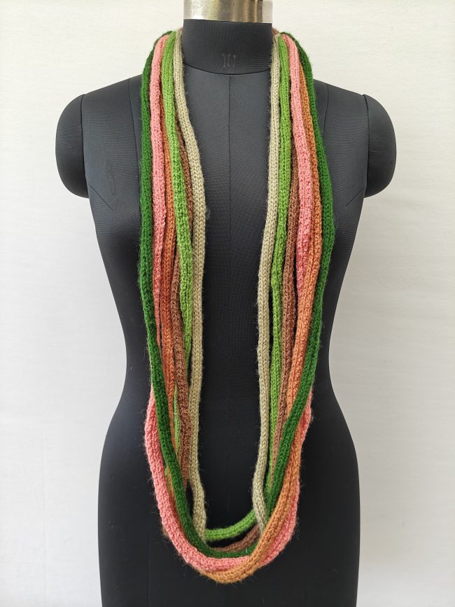 Hand-knitted Strip Muffler - Image 8