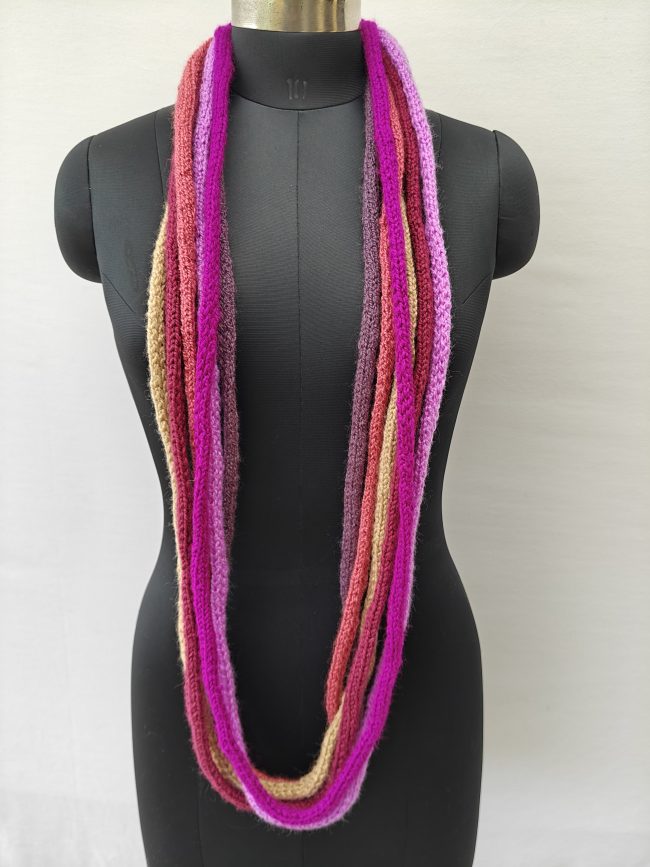 Hand-knitted Strip Muffler - Image 6