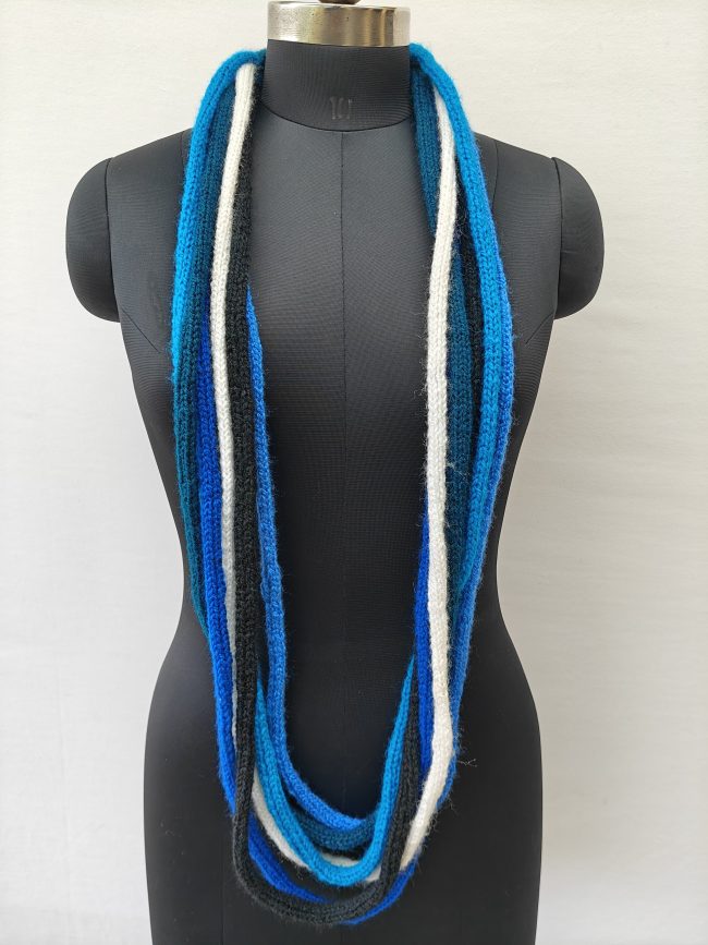Hand-knitted Strip Muffler - Image 4