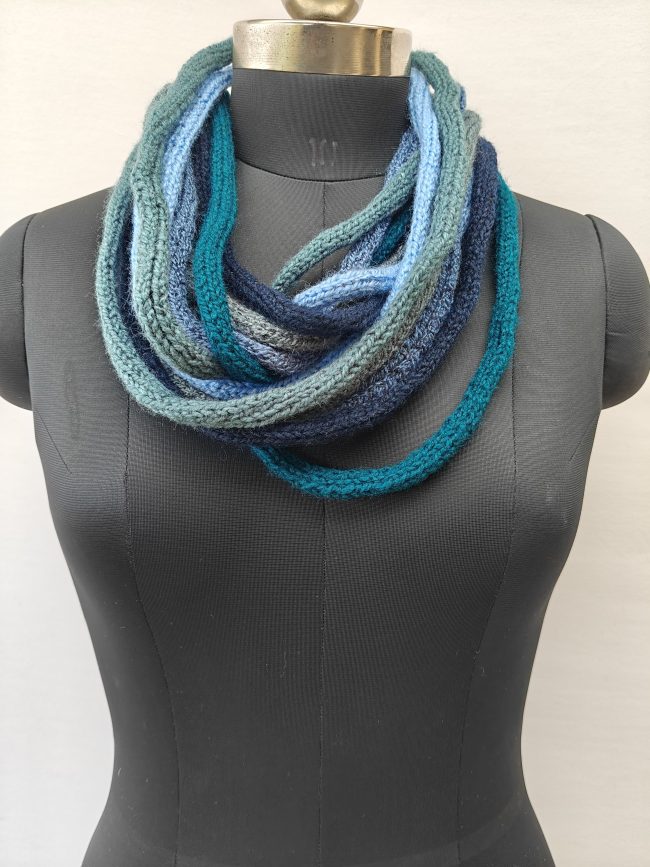 Hand-knitted Strip Muffler - Image 3